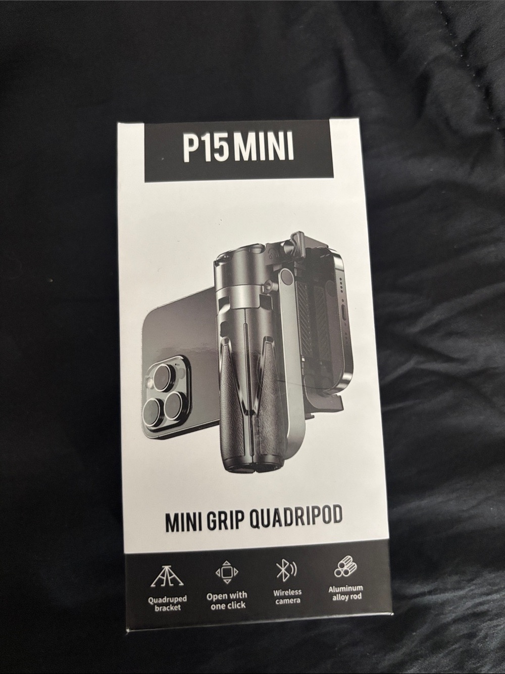 P15 MINI Mini Grip Quadripod Tripod - Black